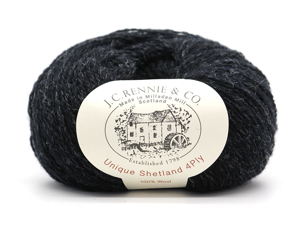 Unique Shetland 4ply - Charcoal 190